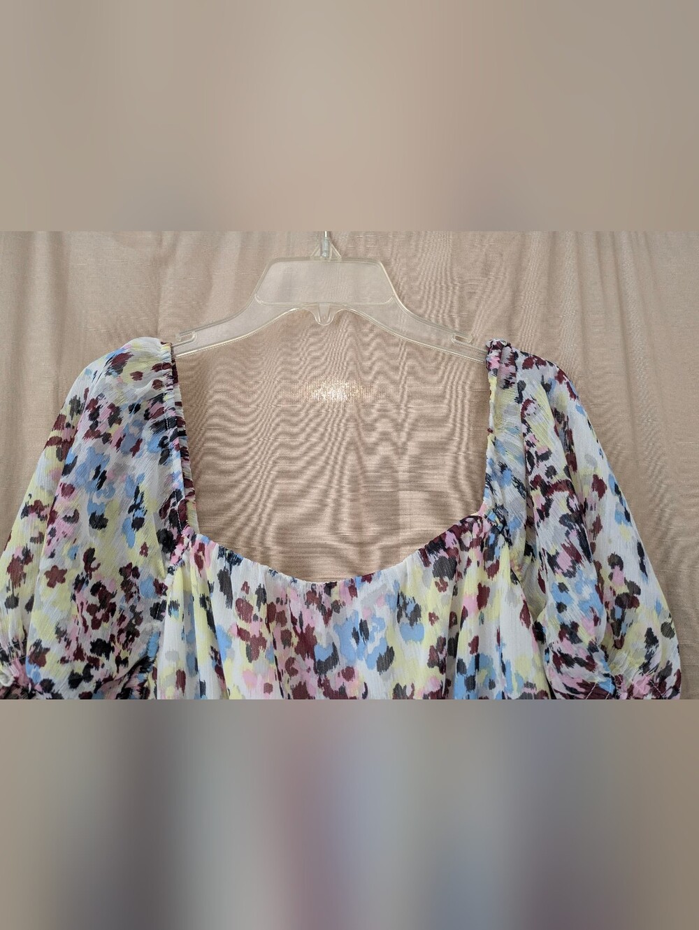 Banana Republic Floral Scoop Neck Midi Dress - Multicolor Pastels - Picture 2 of 3